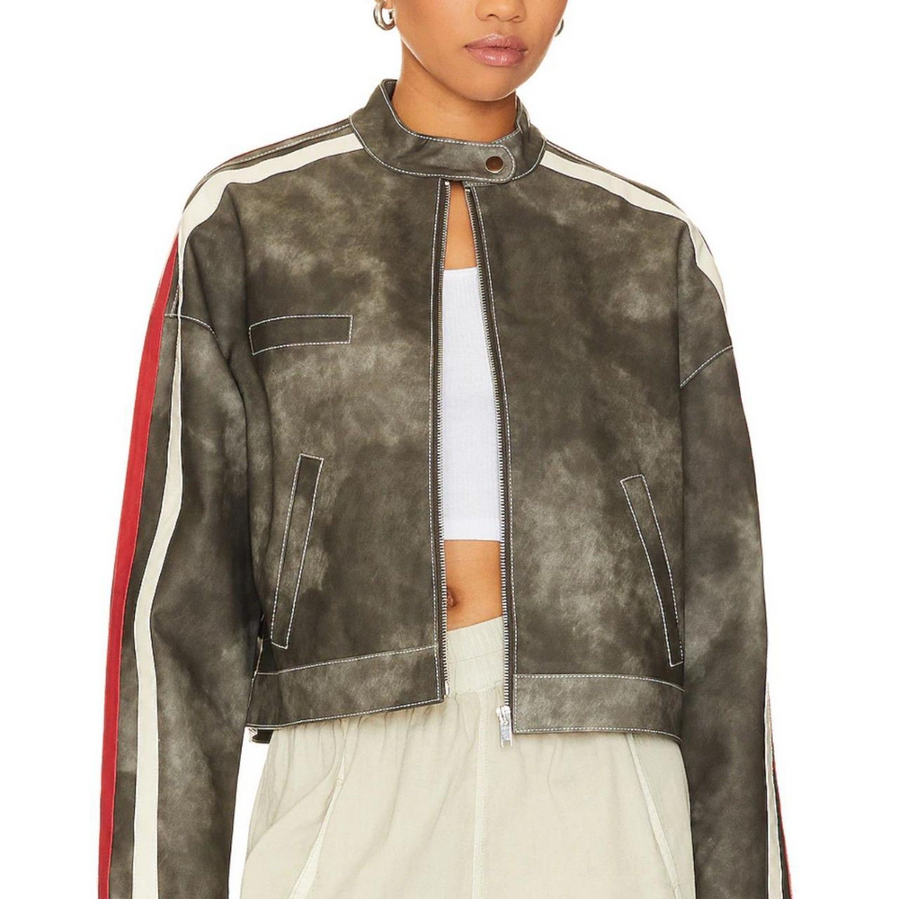 superdown Mandi Faux Leather Moto Jacket in Brown